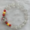 Randomly painted single bead bracelet