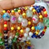 Randomly painted single bead bracelet