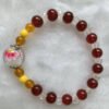 Randomly painted single bead bracelet