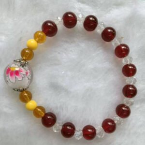 Randomly painted single bead bracelet