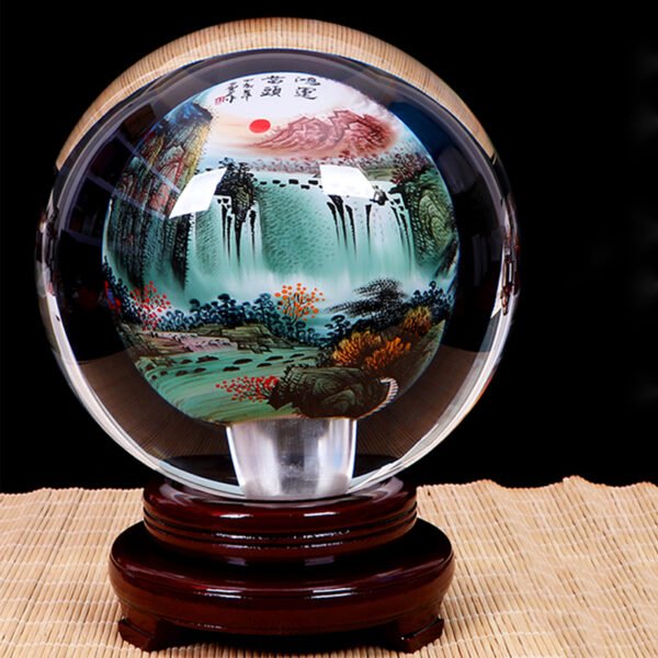 Purely handmade DIY interior painting landscape custom crystal ball handmade painting gift selection