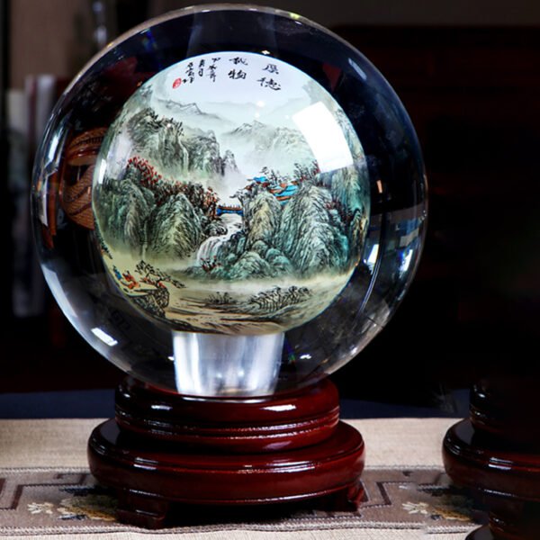 Purely handmade DIY interior painting landscape custom crystal ball handmade painting gift selection