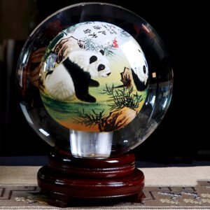 Purely handmade DIY inner painted panda crystal ball handmade painting gift selection