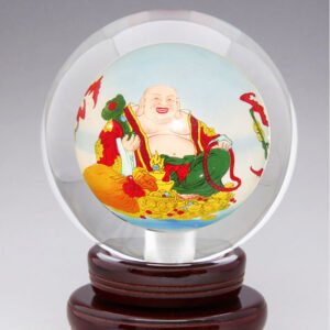 Purely handmade DIY inner painting of Maitreya Buddha crystal ball handmade painting gift selection
