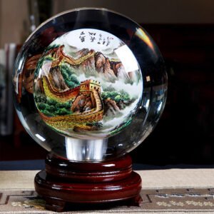 Purely handmade DIY inner painting of the Great Wall crystal ball handmade painting gift selection