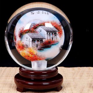 Purely handmade DIY inner painting of Jiangnan people crystal ball handmade painting gift selection