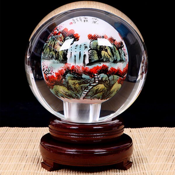 Purely handmade DIY interior painting landscape custom crystal ball handmade painting gift selection