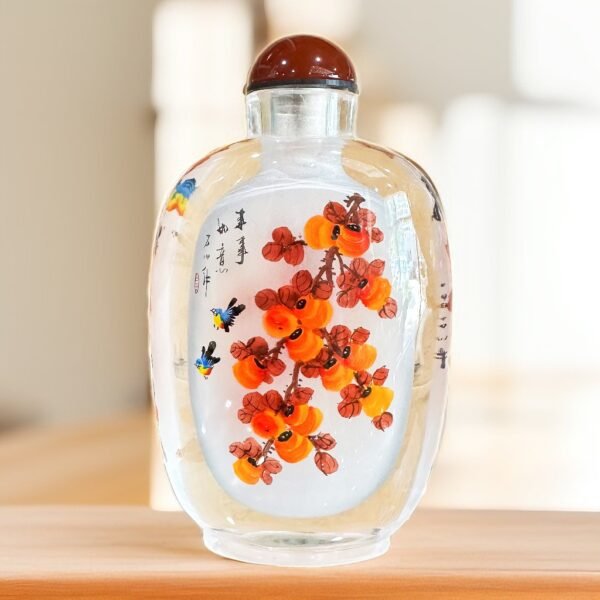 Purely handmade DIY inner-painted grapes traditional snuff bottle handmade painting gift selection
