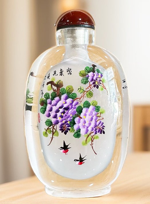 Purely handmade DIY inner painting of blueberries traditional snuff bottle handmade painting gift selection