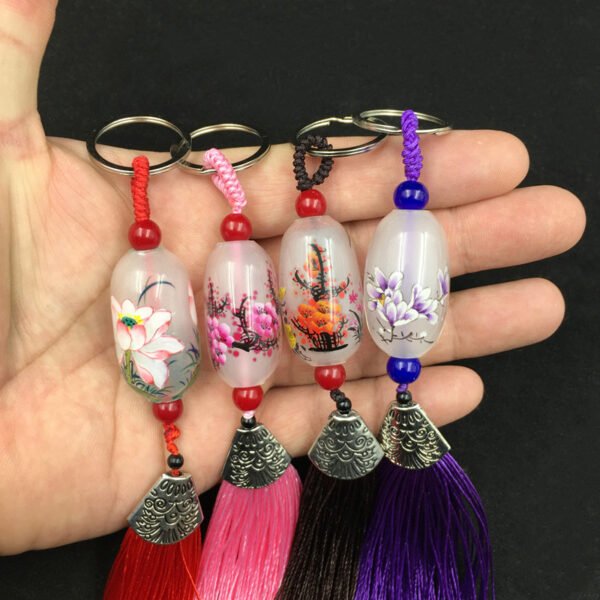 Purely handmade DIY painted car pendants, backpack pendants, exquisite key chains, handmade paintings