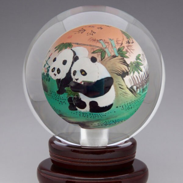 Purely handmade DIY inner painted panda crystal ball handmade painting gift selection