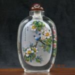 Purely handmade DIY inner painting of flowers and birds, traditional snuff bottle, handmade painting, gift selection