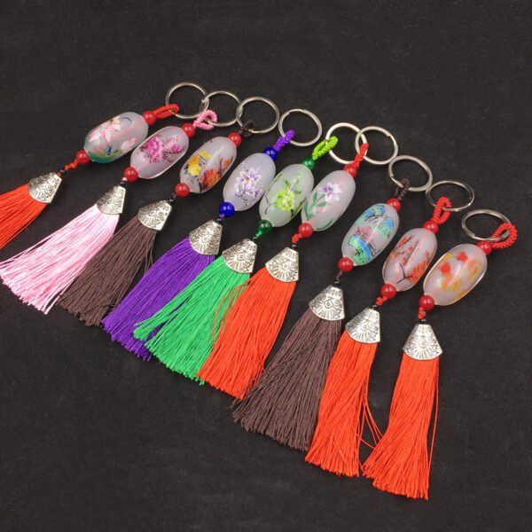 Purely handmade DIY painted car pendants, backpack pendants, exquisite key chains, handmade paintings