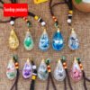 Purely handmade DIY painted car pendants, backpack pendants, teardrop-shaped pendants