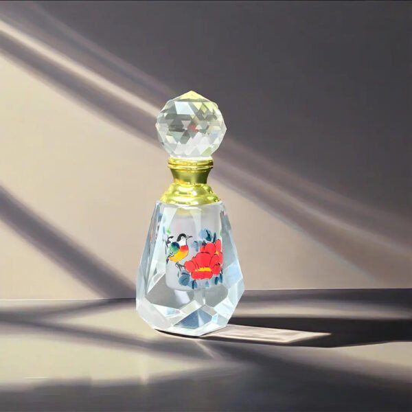 Pure handmade DIY inner painting perfume bottle oval plum blossom bird handmade painting gift for women