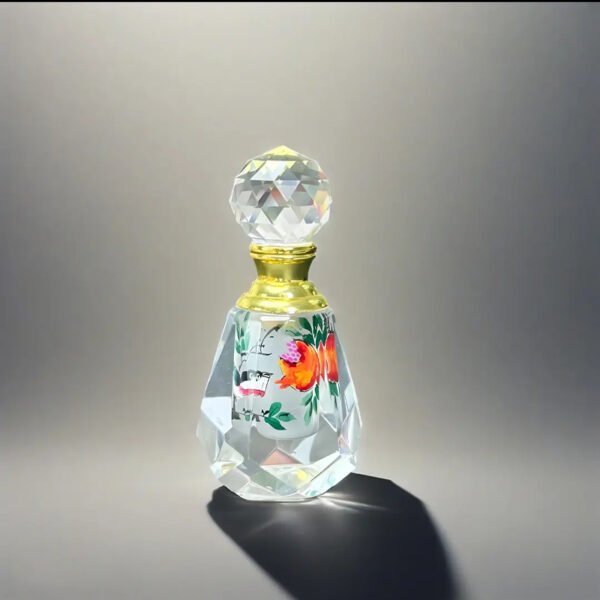 Purely handmade DIY inner painting perfume bottle oval pomegranate and bird handmade painting gift for women