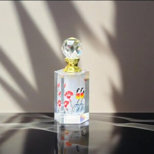 Pure handmade DIY inner painting perfume bottle white morning glory bird handmade painting gift for women
