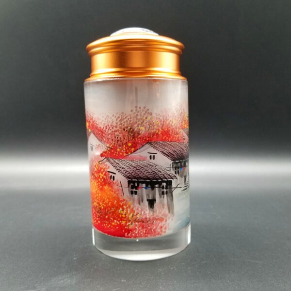 Purely handmade DIY painted tea can cylindrical can Handmade paintings Selected gifts