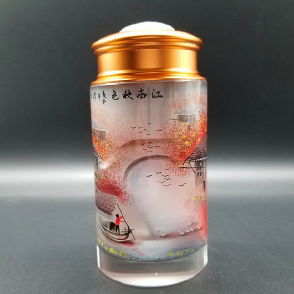 Purely handmade DIY painted tea can cylindrical can Handmade paintings Selected gifts