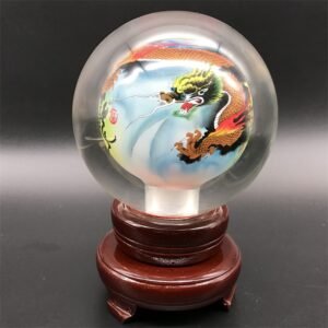 Purely handmade DIY inner painting Chinese dragon crystal ball handmade painting gift selection