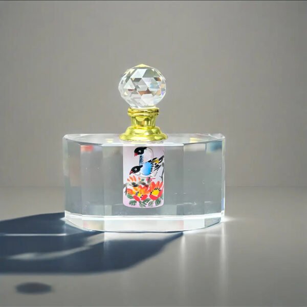 Pure handmade DIY inner painting perfume bottle long strip red flowers and birds handmade painting gift for women